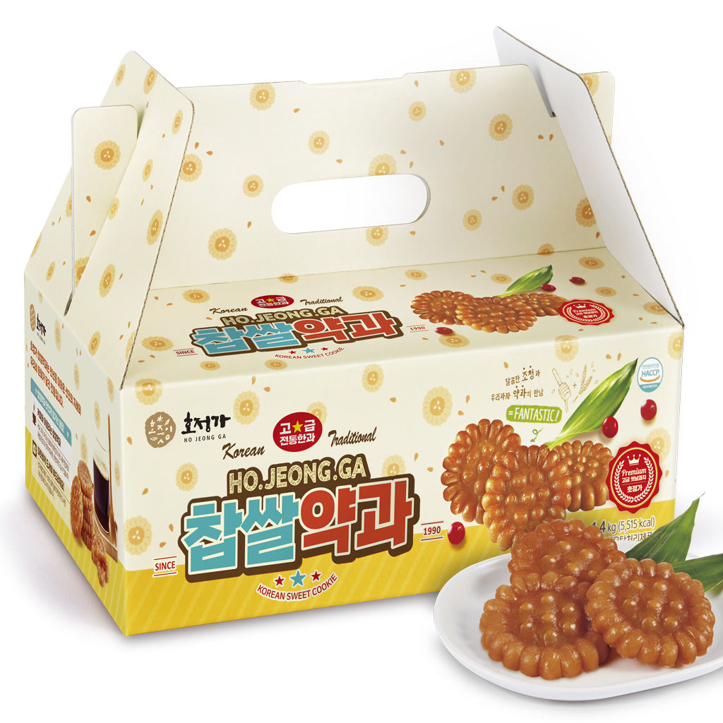 Hojeongga Glutinous Rice Yakgwa (Deep-fried Honey Cookie) Set (1.4kg)